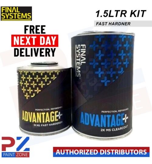 FINAL SYSTEMS ADVANTAGE+ 2K MS CLEAR COAT LACQUER KIT 1.5L - 2K MS FAST HARDENER